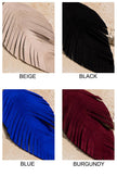Genuine Leather Leaf/Feather Earrings: / OS - 5 Color Options