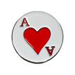 Sturdy Magnetic Hat Pin - Ace of Hearts: Red