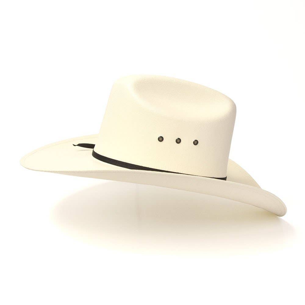 Natural Straw Western Cattleman Hat: Unisex Small