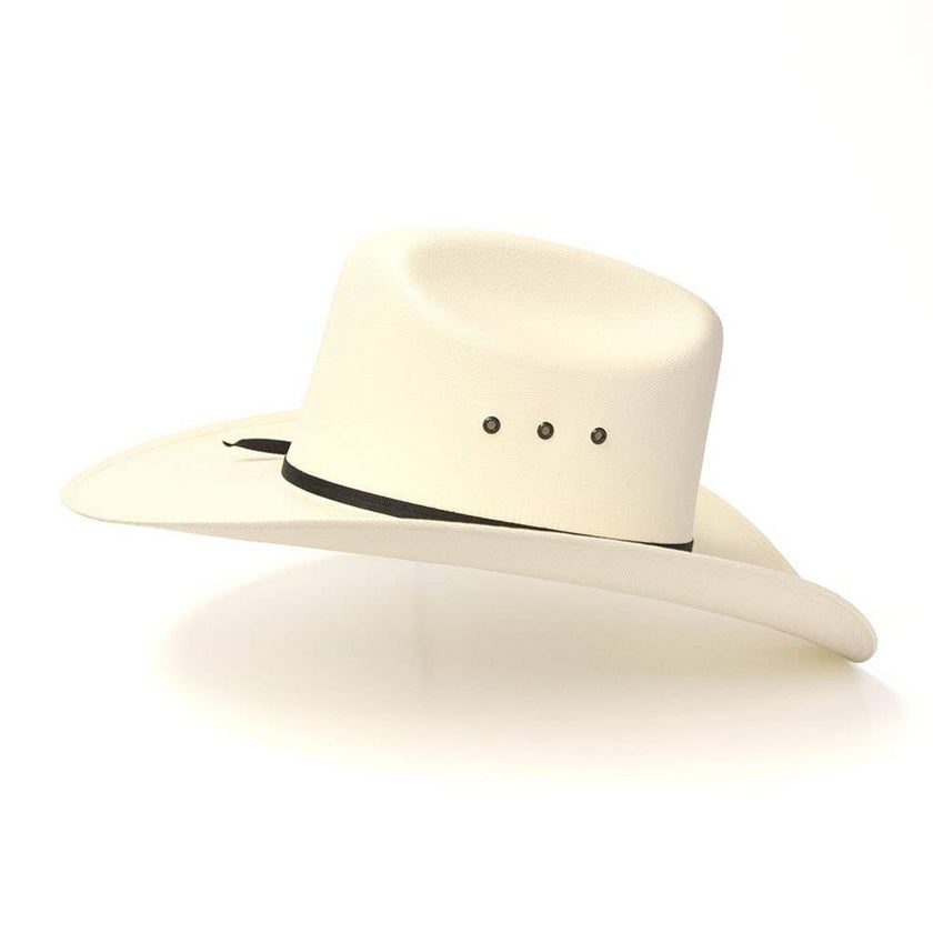 Natural Straw Western Cattleman Hat: Unisex Small