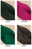 Genuine Leather Leaf/Feather Earrings: / OS - 5 Color Options