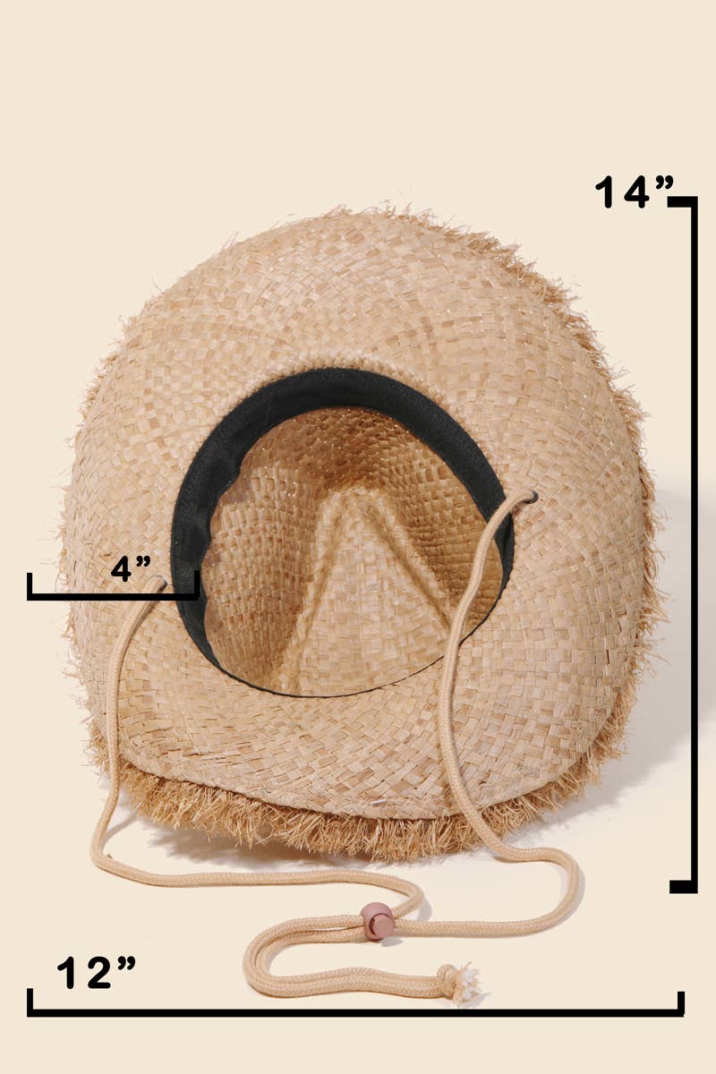 Straw Basket Weave Cowboy Hat: IV