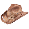 Mallorie Straw Western Drifter Cowboy Hat: Brown