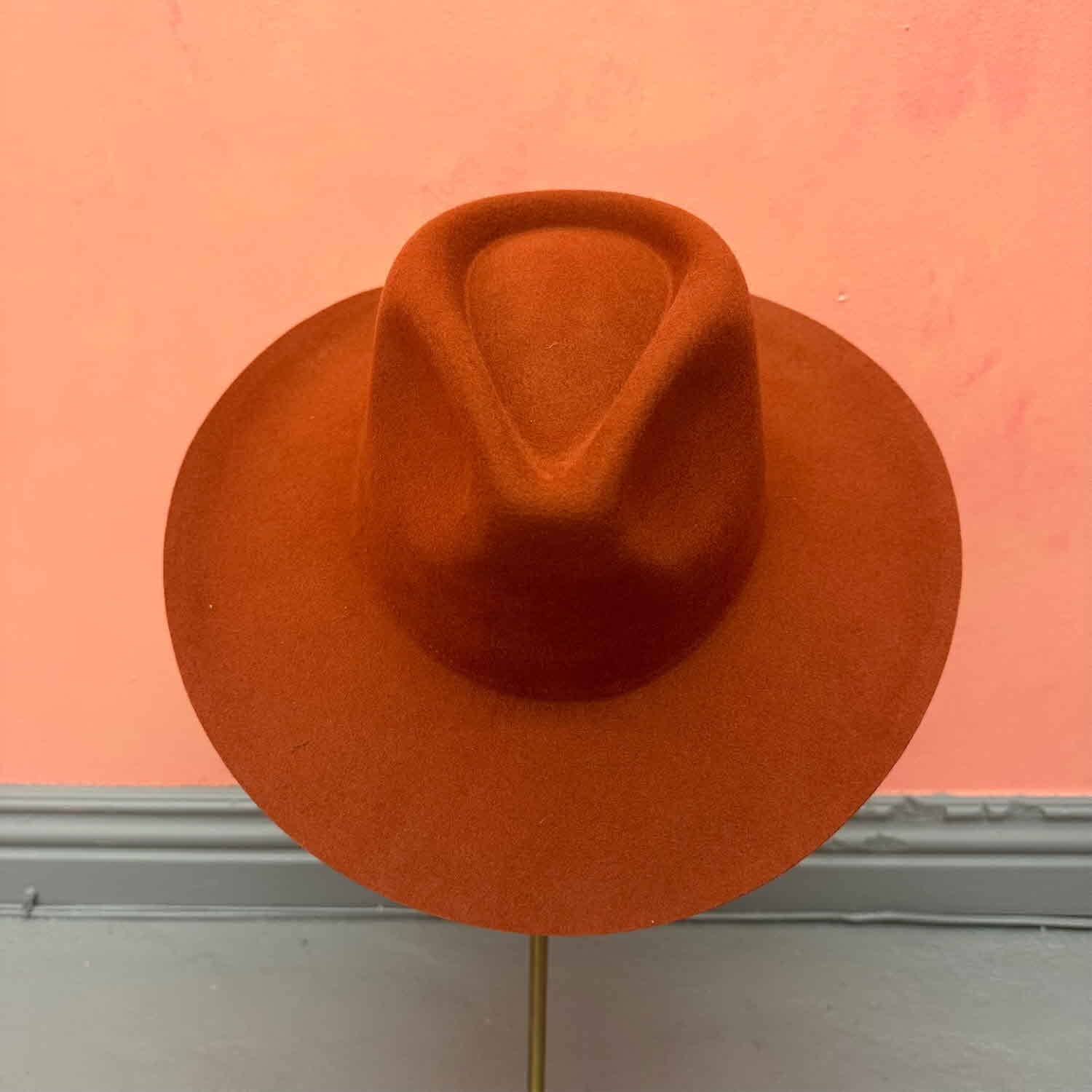 Stiff brim  Australian wool Hat: Stone and Ivory / ONE SIZE