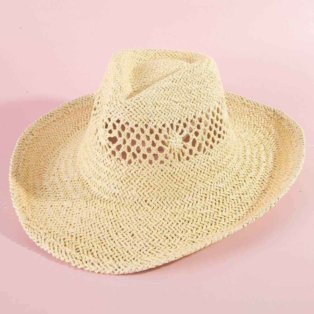 Natural Straw Cowboy Hat: Perfect for Summer!