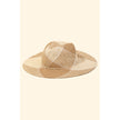 Two Tone Straw Braid Hat: Natural or Lavender