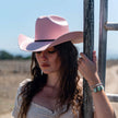 Pioneer - Straw Cowboy Hat: Pink