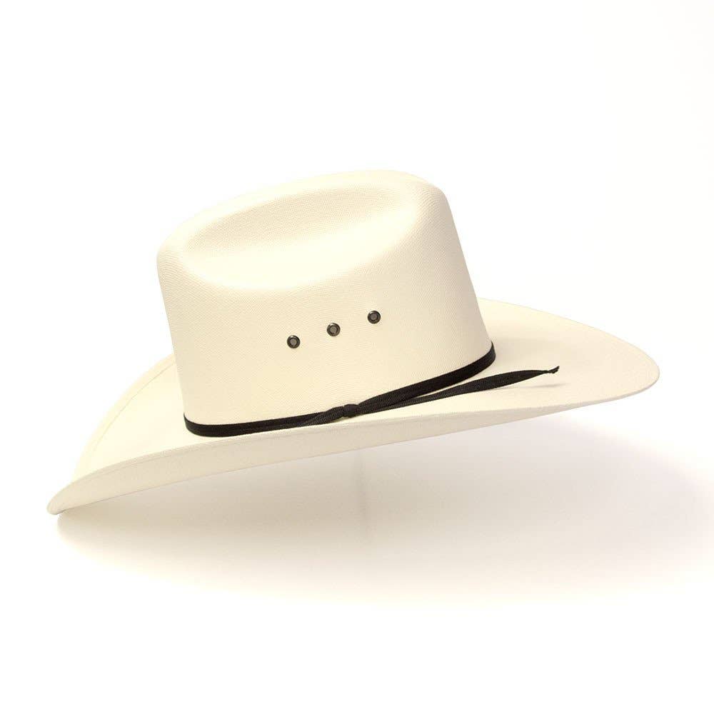 Natural Straw Western Cattleman Hat: Unisex Small