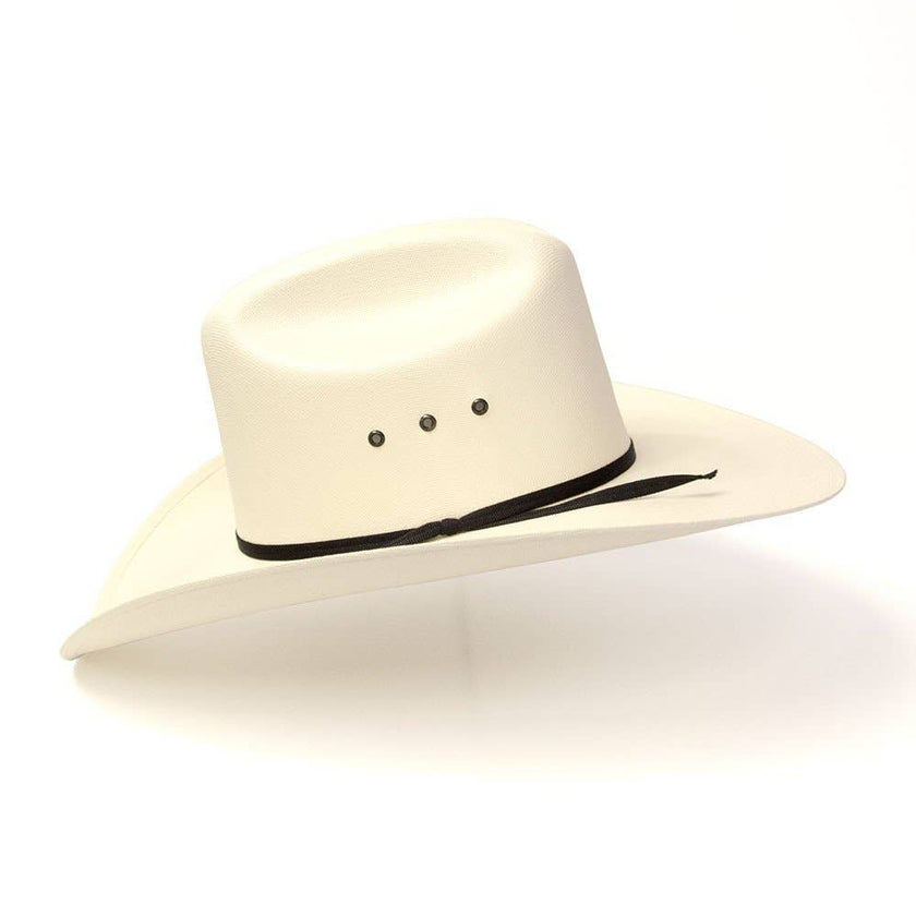 Natural Straw Western Cattleman Hat: Unisex Small