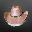 Chihuahua Blush Pink Cowboy Vegan Suede Hat - Med and Large