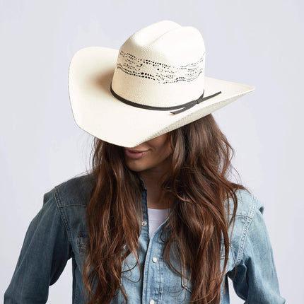 Bozeman - Womens Cowboy Straw Cowgirl Hat: Cream