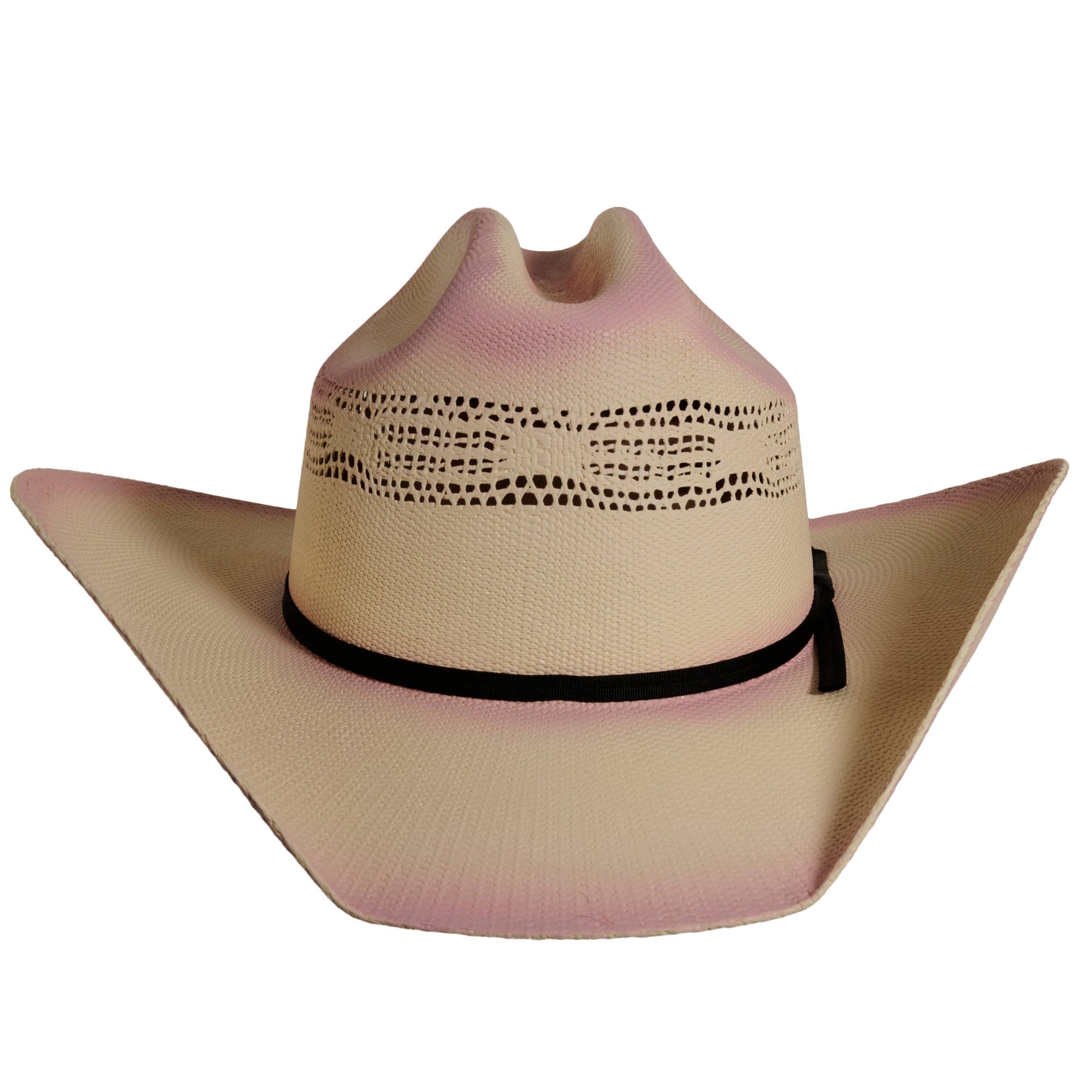 Olivia - Straw Cowboy Hat: / Pink